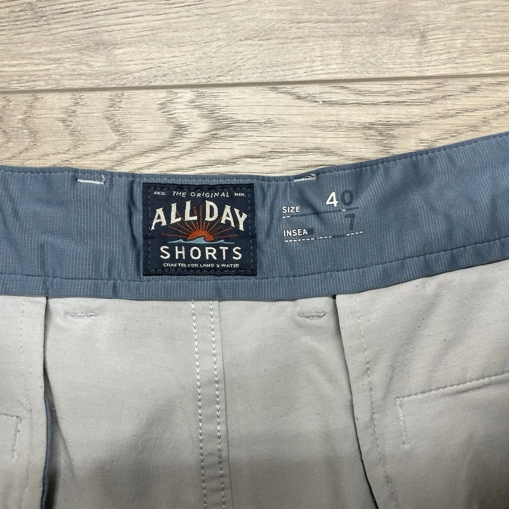 Faherty All Day Shorts Gray Heather Men Sz 40 Outdoor Active‎ Golf PEELING